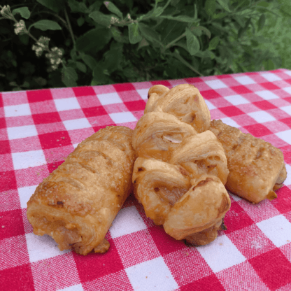 Flautas de crema pastelera