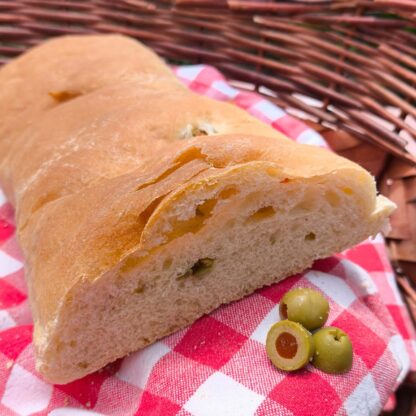 Ciabatta con aceitunas